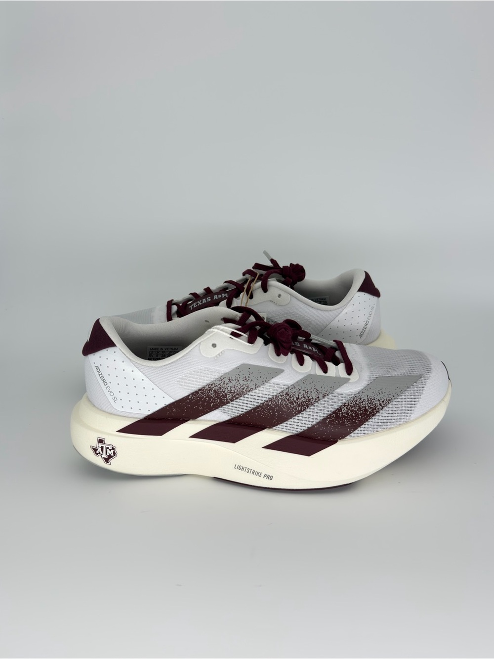 Adidas Adizero EVO SL Texas A&M Running Shoes JQ4566 Men’s 5.5 Women’s 6.5